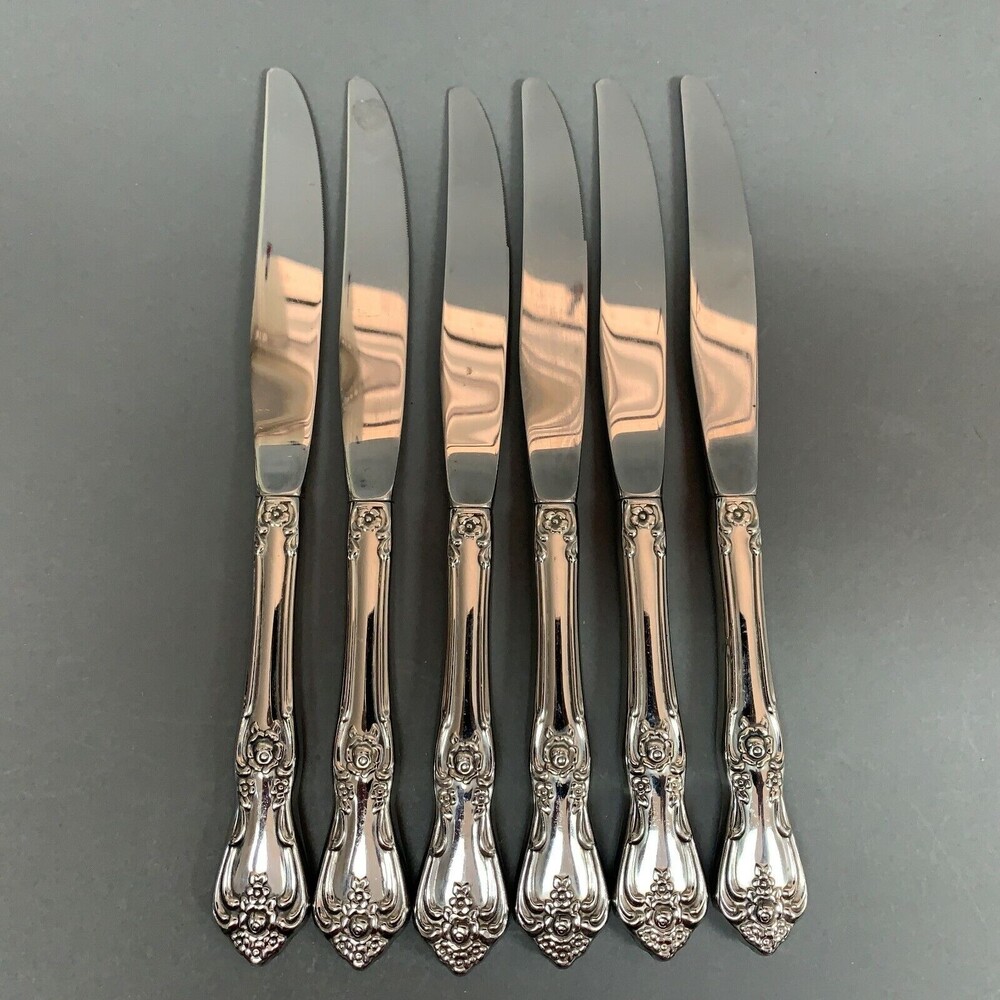 Knives Flowers Floral Stainless Steel USA Lot of 6